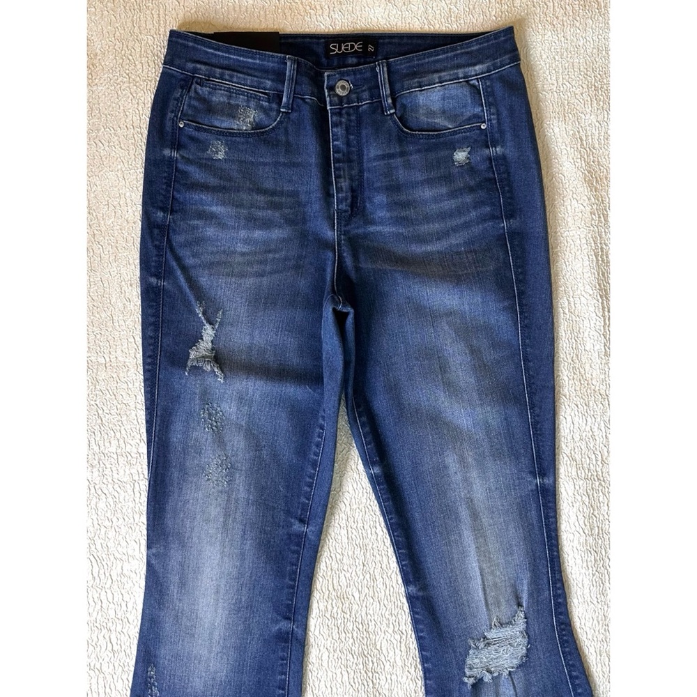 Farrah High Rise Flare Bell Bottom Jeans Size 27 NEW Y2K Inspired - Picture 5 of 12